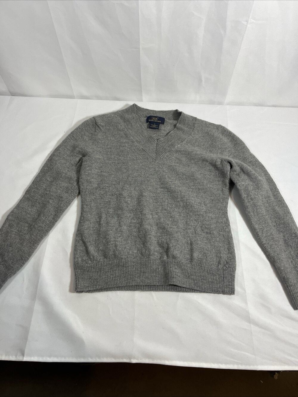 Brooks Brothers Sweater Mens Small Green Merino Wool Italian Knit Crewneck